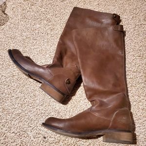 👢 Like new Brown faux leather riding inspired boots from browns!